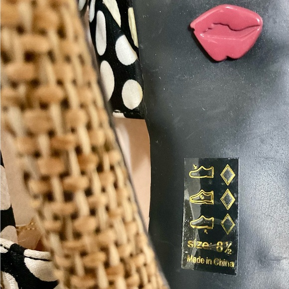 Promise Black & White Polka Dot High Heel Shoes - Picture 7 of 9